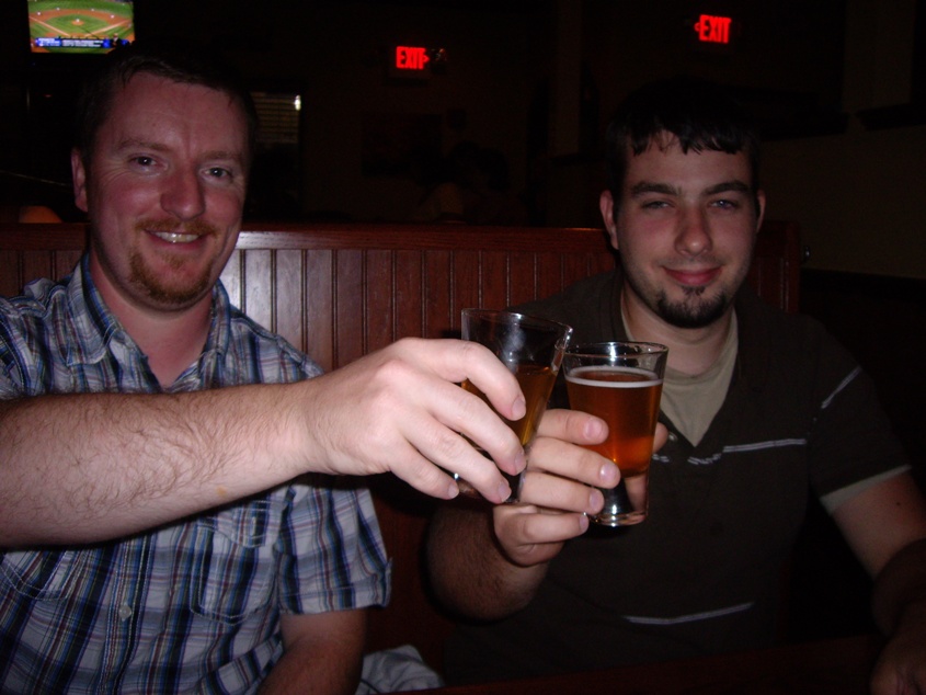 Ian and Nick at the ale house