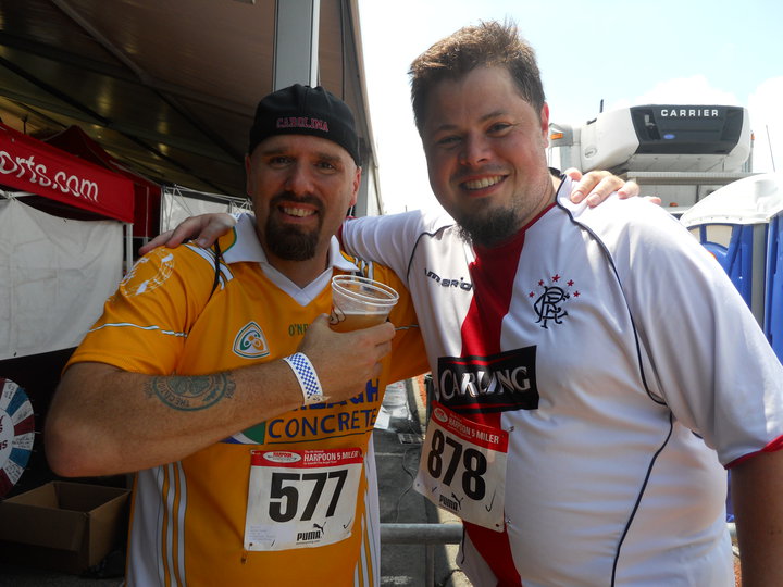 Sean and Stan after the harpoon 5 miler