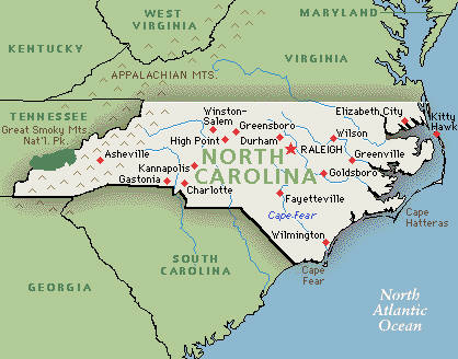 North Carolina Map