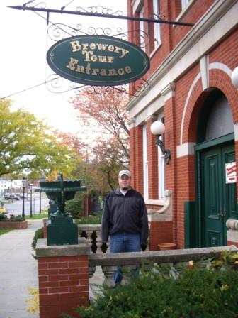 Sean outside the Matt Brewing Company